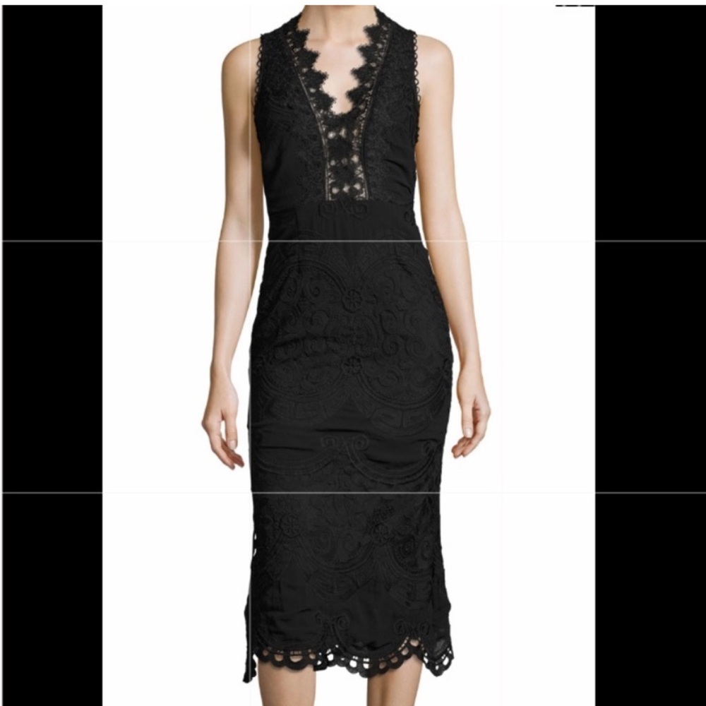 Gorgeous intricate lace Foxiedox midi dress - like new